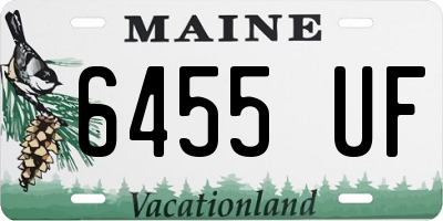 ME license plate 6455UF