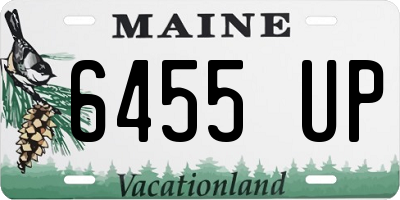 ME license plate 6455UP