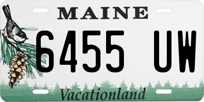 ME license plate 6455UW
