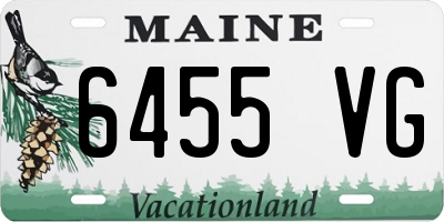 ME license plate 6455VG