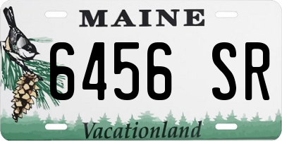 ME license plate 6456SR