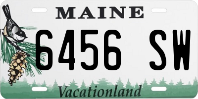 ME license plate 6456SW