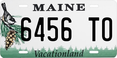 ME license plate 6456TO