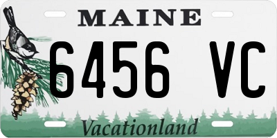 ME license plate 6456VC