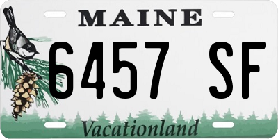 ME license plate 6457SF