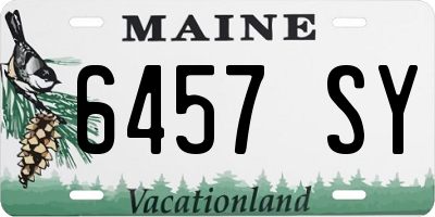 ME license plate 6457SY