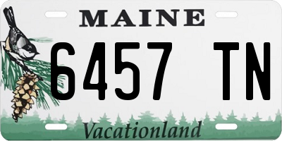 ME license plate 6457TN
