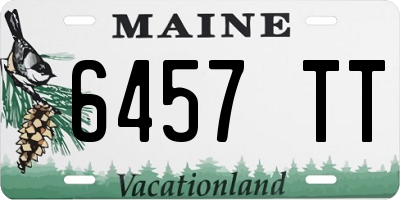 ME license plate 6457TT