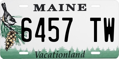 ME license plate 6457TW