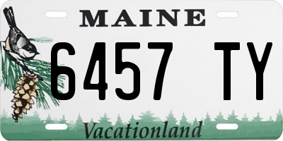 ME license plate 6457TY