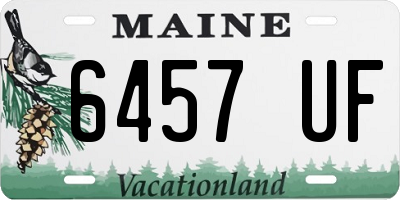 ME license plate 6457UF