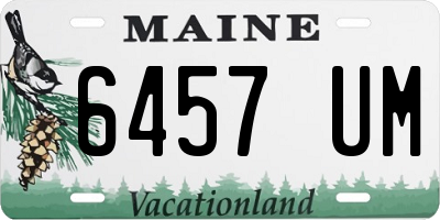 ME license plate 6457UM