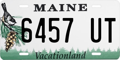 ME license plate 6457UT