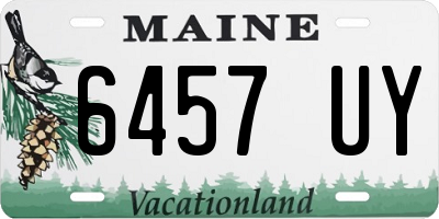 ME license plate 6457UY