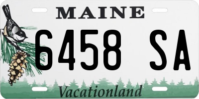 ME license plate 6458SA