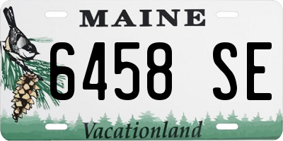 ME license plate 6458SE