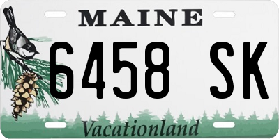 ME license plate 6458SK