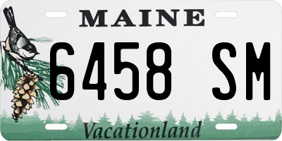 ME license plate 6458SM