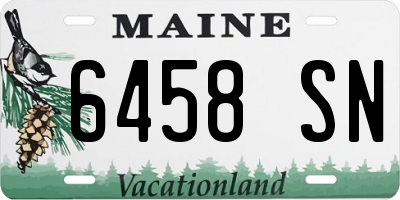 ME license plate 6458SN