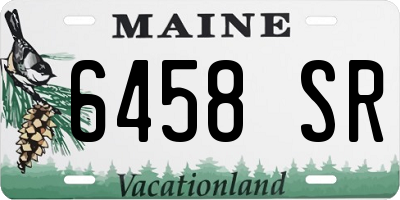 ME license plate 6458SR