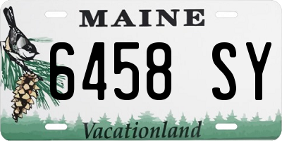 ME license plate 6458SY