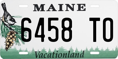 ME license plate 6458TO