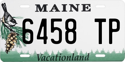 ME license plate 6458TP