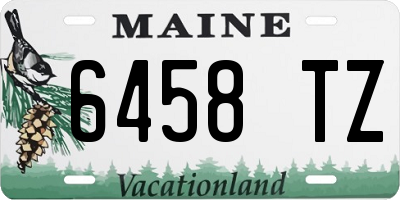ME license plate 6458TZ