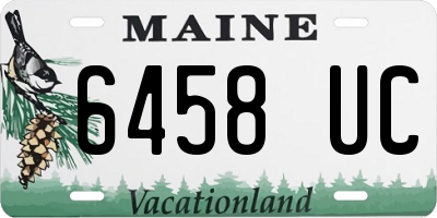 ME license plate 6458UC