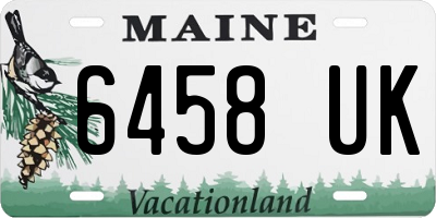 ME license plate 6458UK