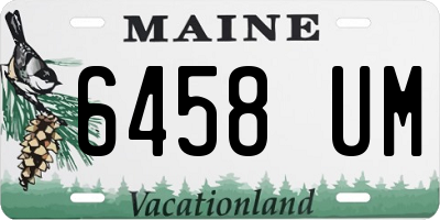 ME license plate 6458UM