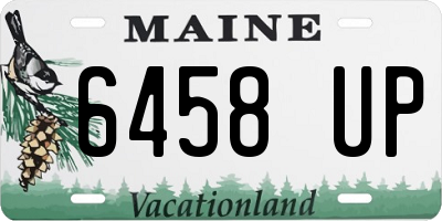 ME license plate 6458UP