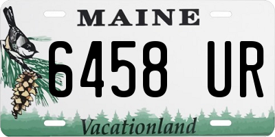 ME license plate 6458UR