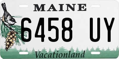 ME license plate 6458UY