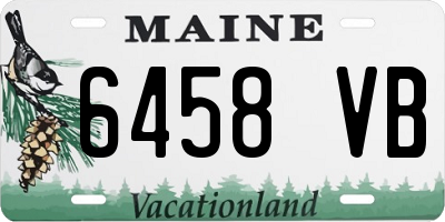 ME license plate 6458VB