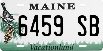 ME license plate 6459SB