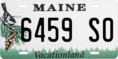 ME license plate 6459SO