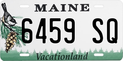 ME license plate 6459SQ
