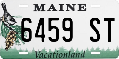 ME license plate 6459ST