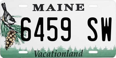 ME license plate 6459SW