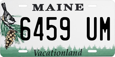 ME license plate 6459UM