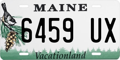 ME license plate 6459UX