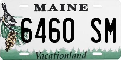 ME license plate 6460SM