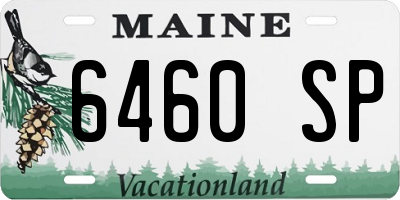 ME license plate 6460SP