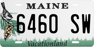 ME license plate 6460SW