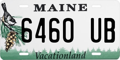 ME license plate 6460UB