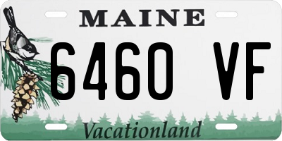 ME license plate 6460VF