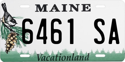 ME license plate 6461SA