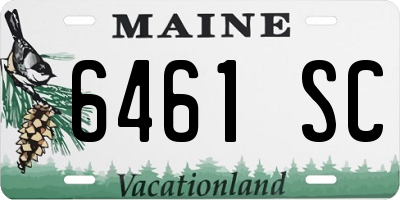 ME license plate 6461SC