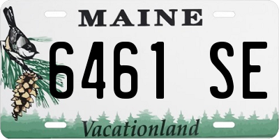 ME license plate 6461SE